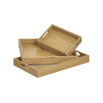 Дървени подноси сет 3бр 35X22X4
