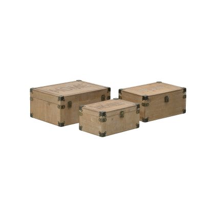 Дървени сандъци сет 3бр HOME 40X30X18