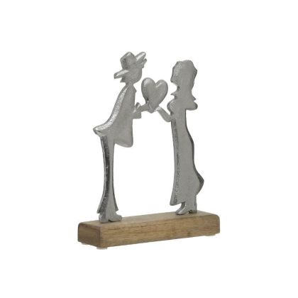 Фигура двойка дърво/алуминий 22x16x5