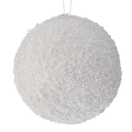 Бяла коледна топка 12CM