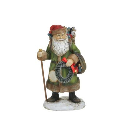 RESIN SANTA GREEN 12X10X20