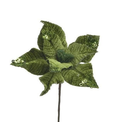 VELVET/PL BRANCH/FLOWER GREEN H55