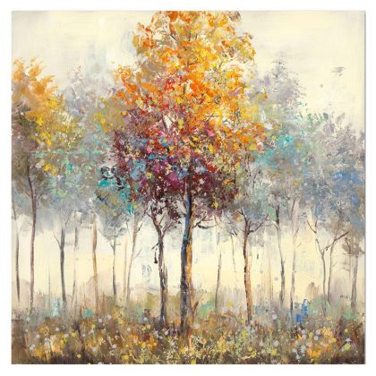 CANVAS WALL ART TREES 100X3X100