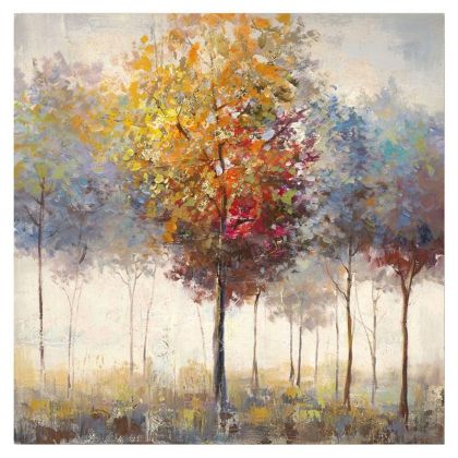 CANVAS WALL ART TREES 100X3X100