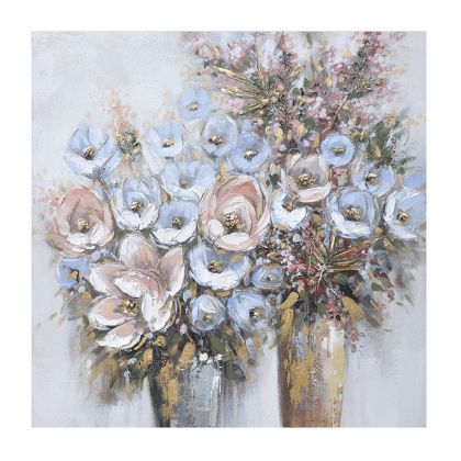 CANVAS WALL ART VASES/FLOWERS 100X3X100