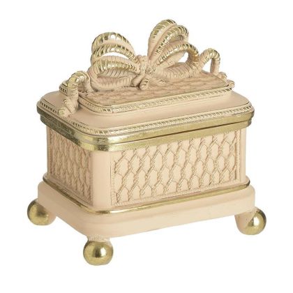 RESIN BOX PINK/GOLDEN 12X9X13