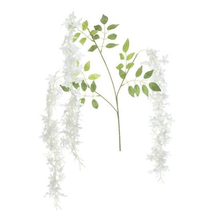 Изкуствено цвете в бяло h105