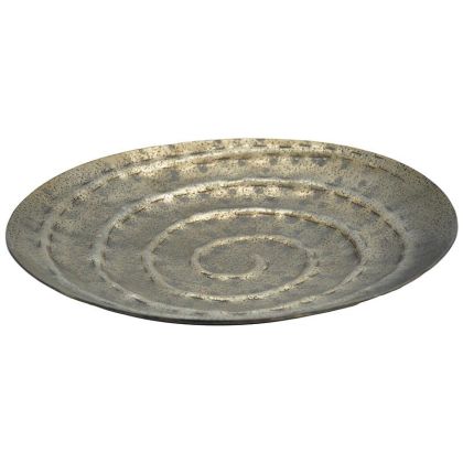 Metal decorative plate FL828 in antique gold color, size 30x5cm