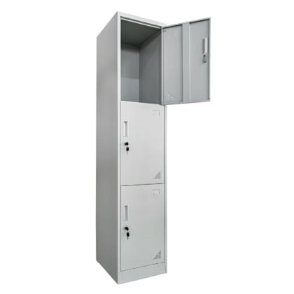 ШКАФЧЕ МЕТАЛНИ 1-КРИЛИ ВЕРТИКАЛНИ ШКАФОВЕ С КЛЮЧАЛИ BELFAST HM5635.11 СИВО 38.5x45x185Hcm.