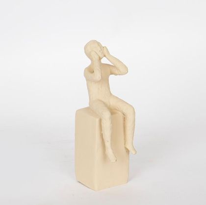 ДЕКОРАТИВНА СТАТУЕТКА, СМОЛА, КАФЯВ, , 6x8.5x19cm