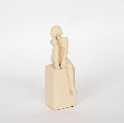 ДЕКОРАТИВНА СТАТУЕТКА, СМОЛА, КАФЯВА, 6x8x20,5 см