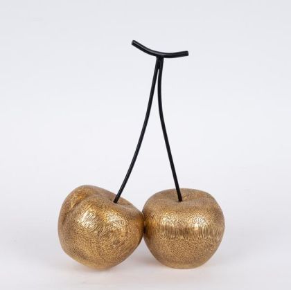 ДЕКОРАТИВНА ЧЕРЕША, ПОЛИРЕЗИН, ЗЛАТНО - ЧЕРНО, 18.5x9.3x24.4cm