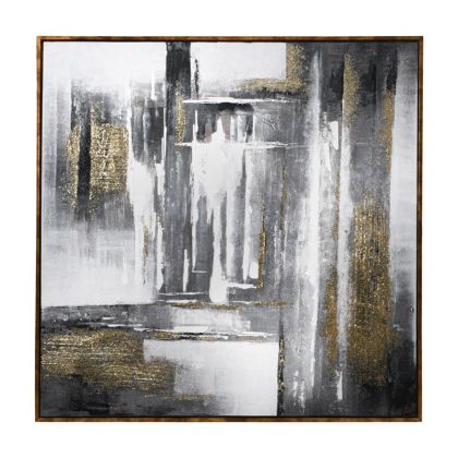 КАРТИНА FL736 СВЕТЛО-КАФЯВО-БЯЛО 100X100CM