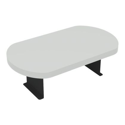 Помощна маса Linea в бяло с черни метални крака 20x35x10см