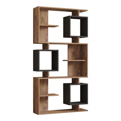 Библиотека Cubix в цвят сонома-антрацит 90x24,6x171,90 см