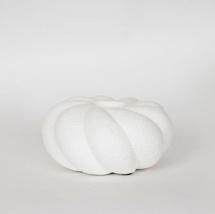 СВЕЩНИК, КЕРАМИЧЕН, БЯЛ, 1 ПОЗИЦИЯ, 18.5x18.5x9cm
