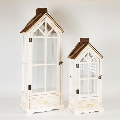 ФЕНЕРИ, ДЪРВЕНИ, БЕЛИ, МЕТАЛЕН ПЛОТ, КАФЯВИ, КОМПЛЕКТ 2БР, S: 26x17x6, L: 33x24x89cm