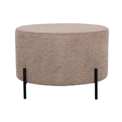 КРЪГЛА ТАБУРЕТКА KRISTAL ЦВЯТ КАПУЧИНО 60X40СМ