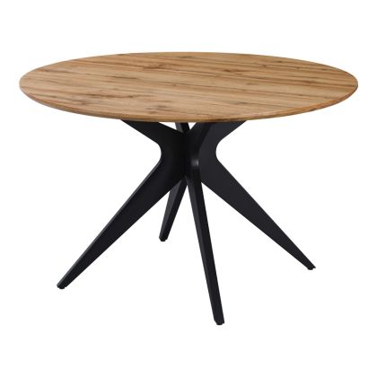 МАСА TODA ОТ MDF В ЦВЯТ SONOMA С ЧЕРНИ МЕТАЛНИ КРАКА 120X75СМ