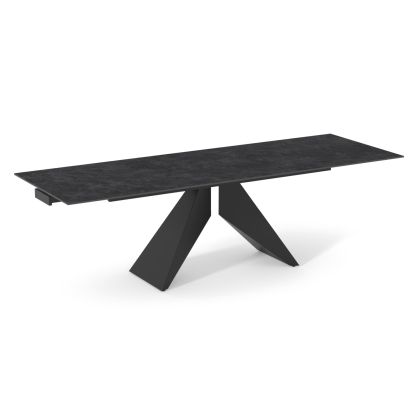 РАЗТЕГАТЕЛНА ТРАПЕЗНА МАСА DOMINION SM18095 КЕРАМИКА-МЕТАЛ 180(40+40)x90x76 cm