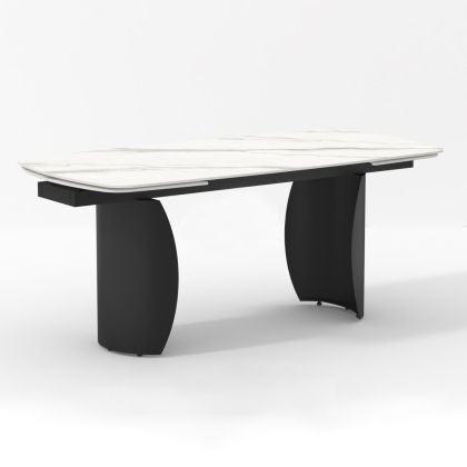 ТРАПЕЗАРНА МАСА СЕРИЯ OBSESSION SM18087 КЕРАМИЧЕН ПЛОТ - МЕТАЛНИ КРАКА 180x90см