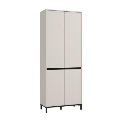 ШКАФ ЗА ОБУВКИ FLANNAN 2K4V КАШМИР/ЧЕРЕН МАТОВ ЦВЯТ 80X40X205СМ