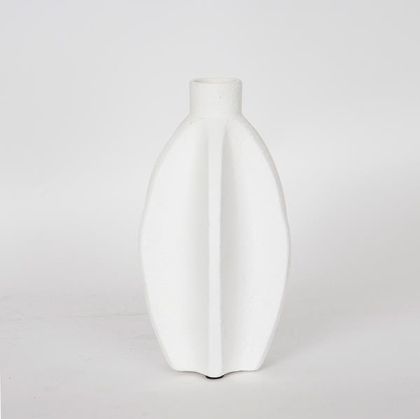 ВАЗА КЕРАМИЧНА, БЯЛА, 16.5x14.5x28см