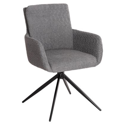 ВЪРТЯЩ СЕ ТРАПЕЗЕН СТОЛ BLANS HM9942.01 СИВ БУКЛЕ ПЛАТ - МЕТАЛНИ КРАКА 62X60X90ВСМ.