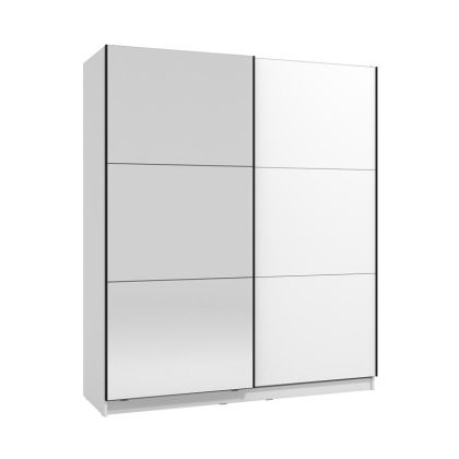 ГАРДЕРОБ SIERRA 180 OG С ОГЛЕДАЛО БЯЛ 180X62.5X210СМ