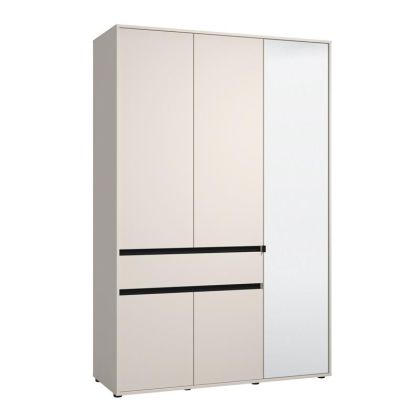 ГАРДЕРОБ CORBETT 3K1F1O В211 КАШМИР/МАТОВО ЧЕРНО ЦВЯТ 138X55X211СМ