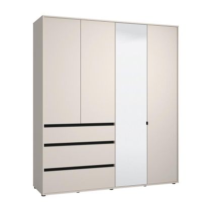 ГАРДЕРОБ CORBETT 4K3F1O H211 КАШМИР/MATT BLACK COLOR 183X55X211СМ