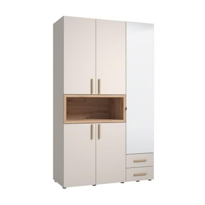 ГАРДЕРОБ DONALD 3K2F1O В227 КАШМИР/ЦВЯТ ДЪБ 135X57X227СМ