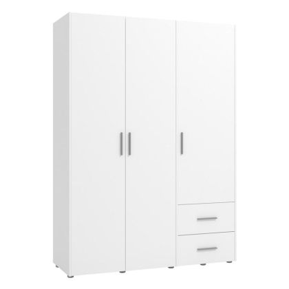 ГАРДЕРОБ PARNAS 3K2F БЯЛ 149X54X208СМ