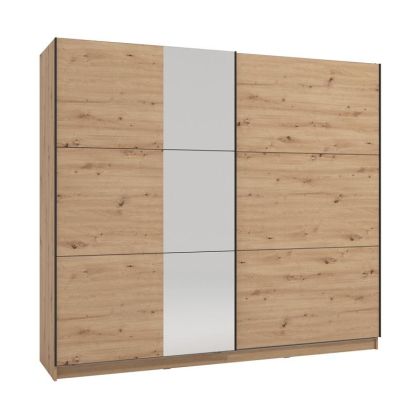 ГАРДЕРОБ SIERRA 240 С ОГЛЕДАЛО ЦВЯТ ARTISAN OAK 237X63X210СМ