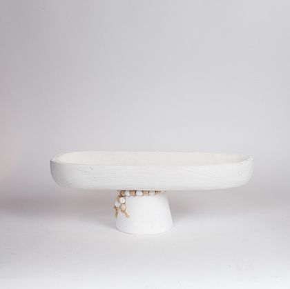 ДЕКОРАТИВНА ЧИНИЯ, ДЪРВЕЕН, БЯЛ, 40x15x14см