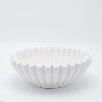 ДЕКОРАТИВНА ЧИНИЯ, ЦИМЕНТ, БЯЛА, 25x25x8.5см