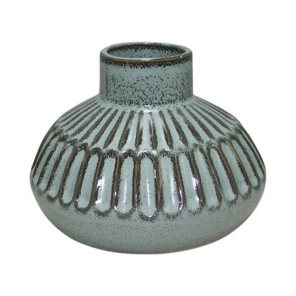 КЕРАМИЧНА ВАЗА 606427 СИН ЦВЯТ 15.8x15.8x11.7см