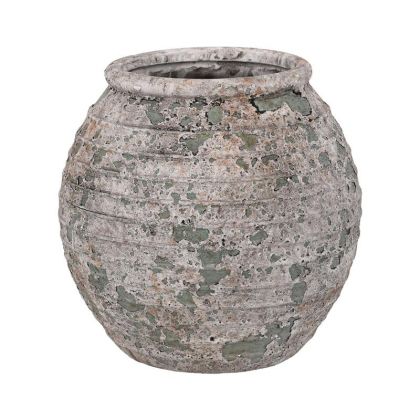 КЕРАМИЧНА ВАЗА FL19311 БЕЖОВО-КАФЯВО-ЗЕЛЕН ЦВЯТ 16x16x16см