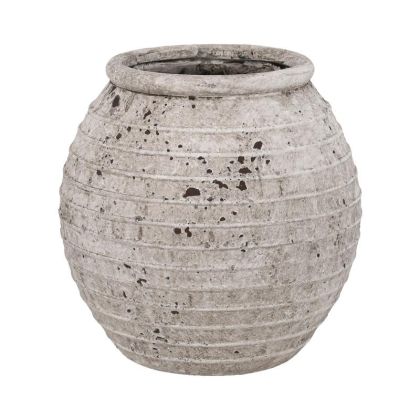 КЕРАМИЧНА ВАЗА FL19311 СИВ ЦВЯТ 16x16x16см