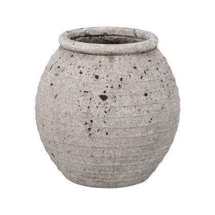 КЕРАМИЧНА ВАЗА FL19311 СИВ ЦВЯТ 19x19x19см
