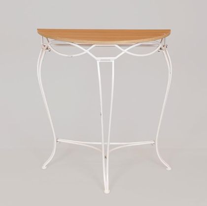 КОНЗОЛА MDF С БЕЛИ МЕТАЛНИ КРАКА 74X32X82СМ