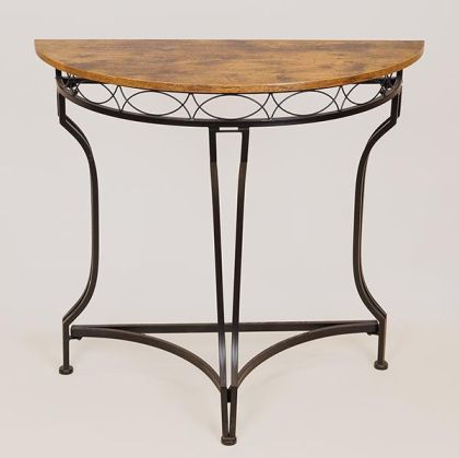 КОНЗОЛА MDF С ЧЕРНИ МЕТАЛНИ КРАКА 81X35X75СМ