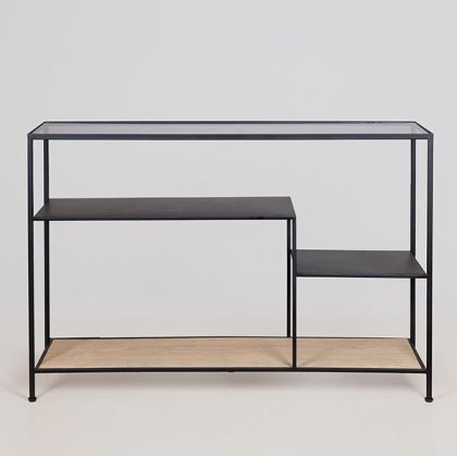 МЕТАЛНА ЕТАЖЕРКА ЧЕРНО 105X28X70СМ