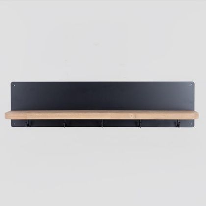 МЕТАЛНА ЕТАЖЕРКА ЧЕРНО 60X11X15СМ