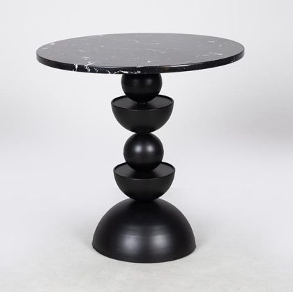 МЕТАЛНА ПОМОЩНА МАСА, ЧЕРНА 45X45X44.5СМ