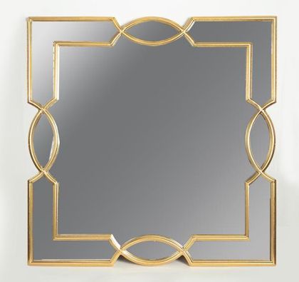 МЕТАЛНО ОГЛЕДАЛО ЗЛАТИСТО 80X3X80СМ