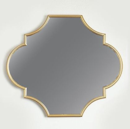 МЕТАЛНО ОГЛЕДАЛО, ЗЛАТИСТО, 75X2,5X65СМ