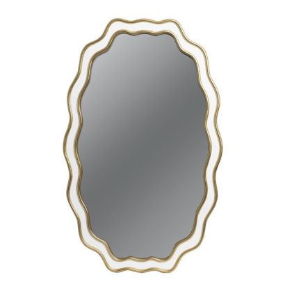 ОГЛЕДАЛО ДЪРВЕНО ЗЛАТНО - БЯЛО 50X2.5X80СМ