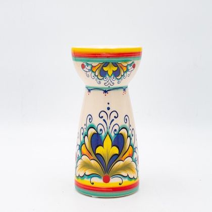СВЕЩНИК, КЕРАМИЧЕН, БЕЖОВО-ЦВЯТ, 10.2x10.2x21см