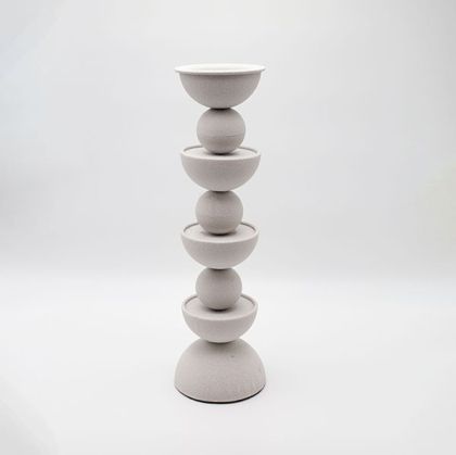 СВЕЩНИК, МЕТАЛ, НАТУРАЛНО ЗЛАТИСТ, 12.5x43x12.5см